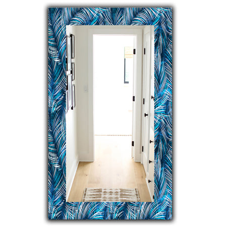 Tropical Palm Leaves - Bohemian and Eclectic Mirror - Vanity Mirror
