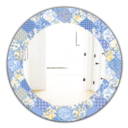 Floral Dew 8 - Traditional Mirror - Oval or Round Wall Mirror