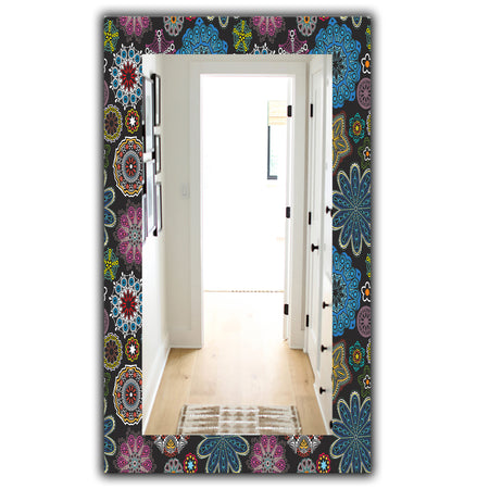 Ornate Floral Texture - Bohemian and Eclectic Mirror - Vanity Mirror