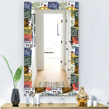 Us California Licence Plates - Modern Mirror - Wall Mirror