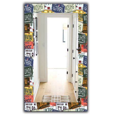 Us California Licence Plates - Modern Mirror - Wall Mirror