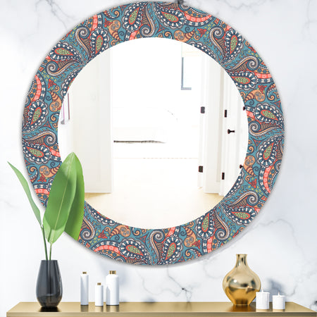 Paisley 14 - Bohemian and Eclectic Mirror - Oval or Round Wall Mirror