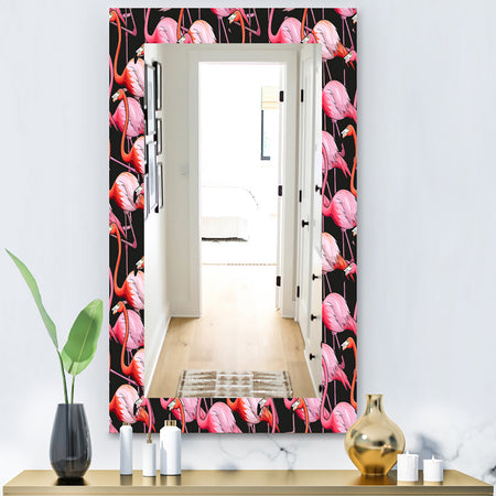 Flamingo 3 - Bohemian and Eclectic Mirror - Wall Mirror