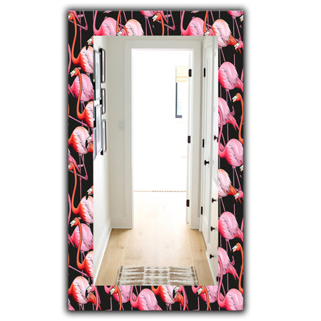 Flamingo 3 - Bohemian and Eclectic Mirror - Wall Mirror