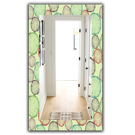 Pattern With Tree Rings - Bohemian and Eclectic Mirror - Modern Wall Mirror
