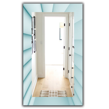 Light Blue Waves 1 - Modern Mirror - Wall Mirror