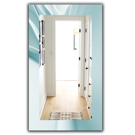 Light Blue Waves 2 - Modern Mirror - Vanity Mirror
