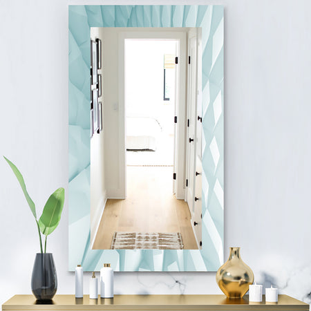 Light Blue Waves 3 - Modern Mirror - Wall Mirror