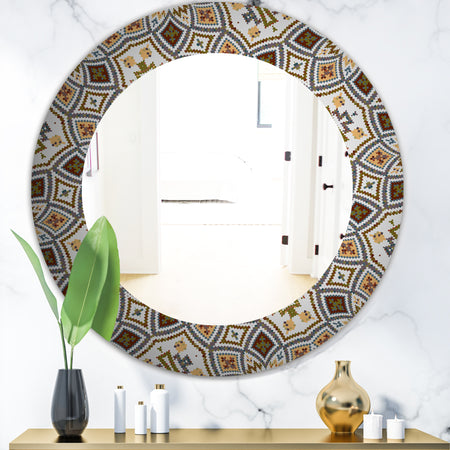 Arabic Mosaic - Modern Mirror - Oval or Round Wall Mirror