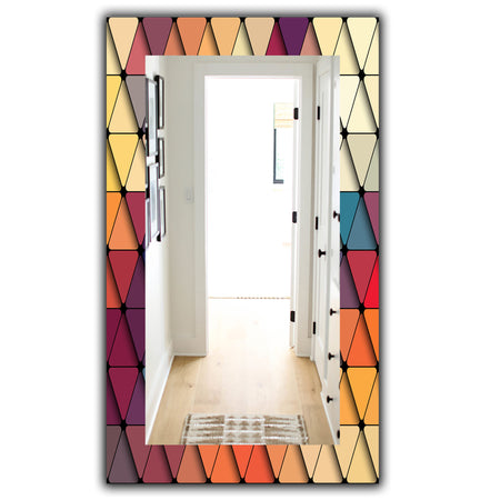 Triangular Colourfields 22 - Modern Mirror - Wall Mirror