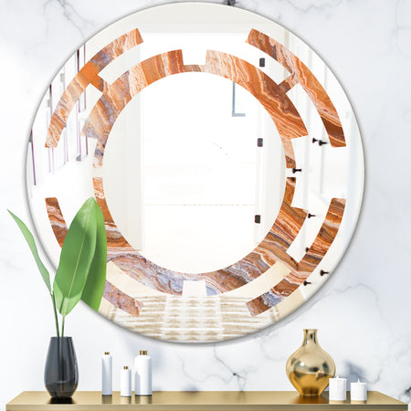 Marbled Geode 2 - Modern Round or Oval Wall Mirror - Space