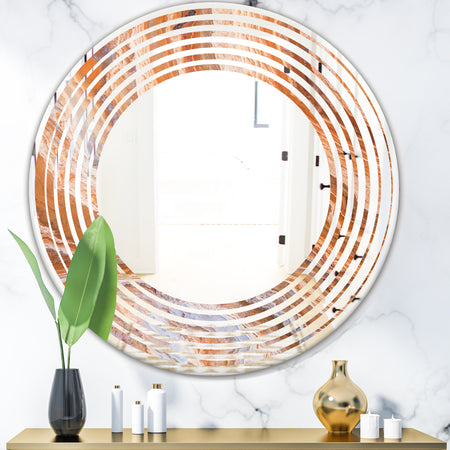 Marbled Geode 2 - Modern Round or Oval Wall Mirror - Wave