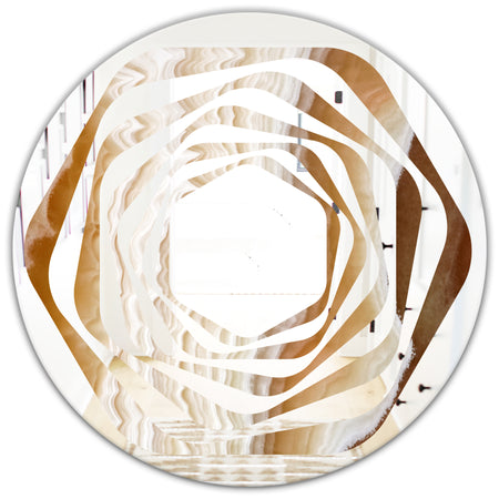 Marbled Geode 3 - Modern Round or Oval Wall Mirror - Whirl