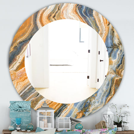 Porch & Den 'Marbled Geode 4 - Traditional Mirror