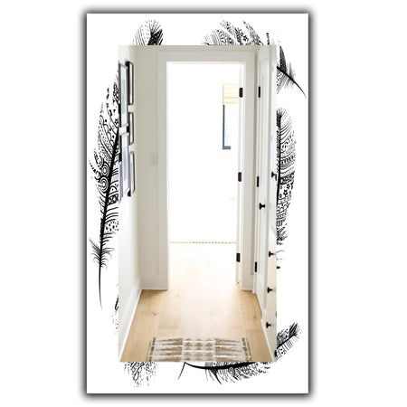 Feathers 28 - Bohemian and Eclectic Mirror - Vanity Mirror