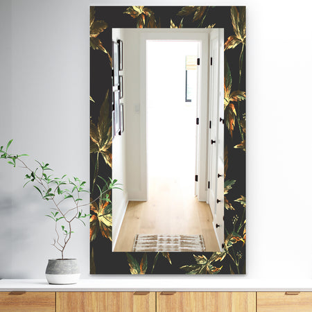 Black Leaves - Traditional Mirror - Wall Mirror