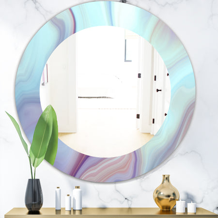 Marbled Geode 5 - Modern Mirror - Oval or Round Wall Mirror
