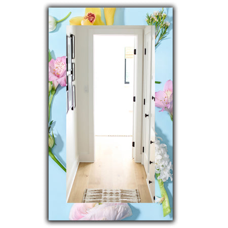 Blooming Flowers - Traditional Mirror - Vanity Mirror