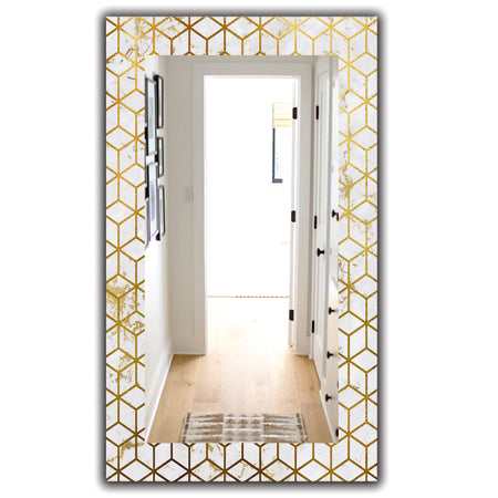 Capital Gold Honeycomb 6 - Modern Mirror - Wall Mirror