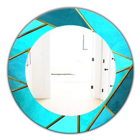 Capital Gold Honeycomb 3 - Modern Mirror - Oval or Round Wall Mirror