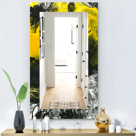 Marbled Yellow 4 - Modern Mirror - Vanity Mirror