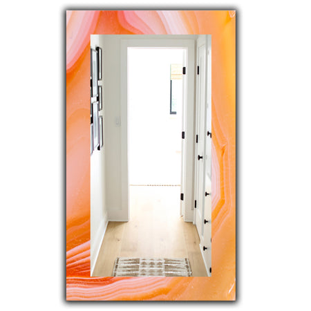 Marbled Geode 10 - Mid-Century Modern Mirror - Frameless Bathroom Mirror