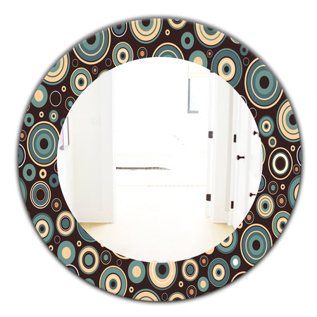 Circular Dance 9 - Bohemian and Eclectic Mirror - Oval or Round Wall Mirror