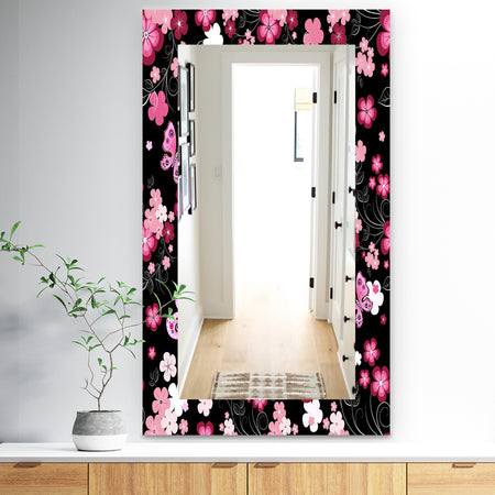 Obsidian Bloom 16 - Traditional Mirror - Wall Mirror