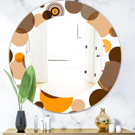 Circular Dance 10 - Bohemian & Eclectic Mirror - Oval or Round Wall Mirror