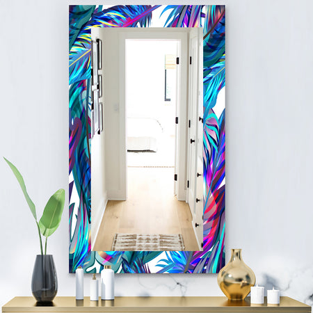 Tropical Mood Blue 9 - Bohemian and Eclectic Mirror - Wall Mirror