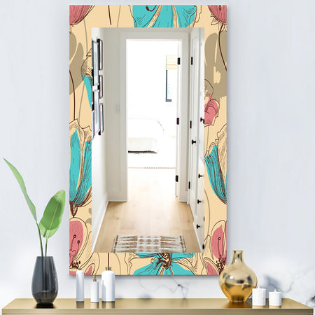 Pink Blossom 27 - Bohemian and Eclectic Mirror - Vanity Mirror