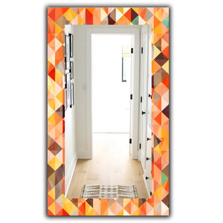Triangular Colourfields 27 - Traditional Mirror - Wall Mirror