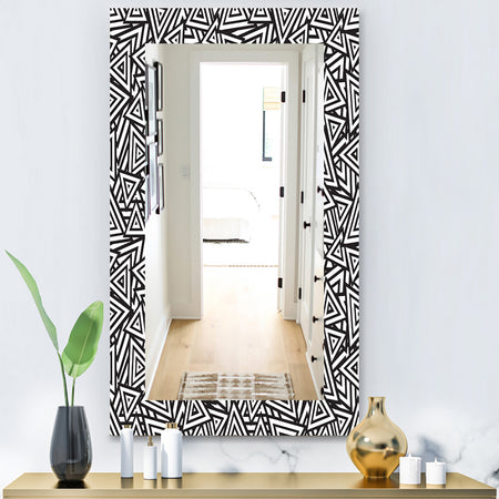 Black & White 3 - Modern Mirror - Frameless Contemporary Wall Mirror
