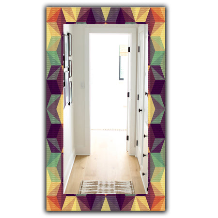 Triangular Colourfields 31 - Modern Mirror - Vanity Mirror