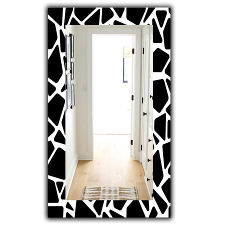 Black & White 6 - Mid-Century Modern Mirror - Wall Mirror