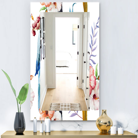 Pink Blossom 38 - Bohemian and Eclectic Mirror - Vanity Mirror