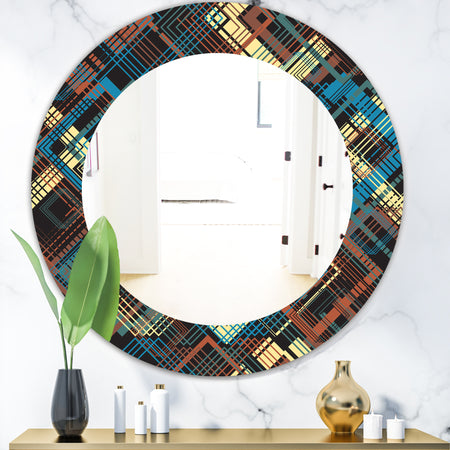 Obsidian Impressions 9 - Bohemian and Eclectic Mirror - Oval or Round Wall Mirror