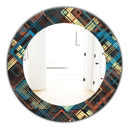 Obsidian Impressions 9 - Bohemian and Eclectic Mirror - Oval or Round Wall Mirror