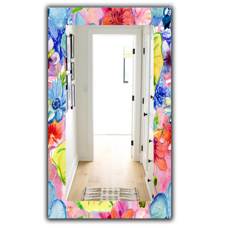 Pink Blossom 41 - Bohemian and Eclectic Mirror - Wall Mirror