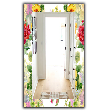 Pink Blossom 43 - Bohemian and Eclectic Mirror - Wall Mirror