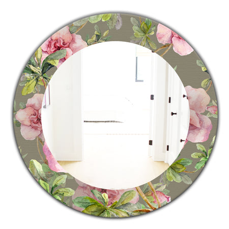 Pink Blossom 50 - Traditional Mirror - Oval or Round Wall Mirror