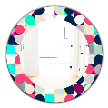 Circular Dance 11 - Bohemian & Eclectic Mirror - Oval or Round Wall Mirror