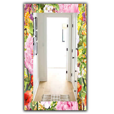 Pink Blossom 54 - Traditional Mirror - Wall Mirror