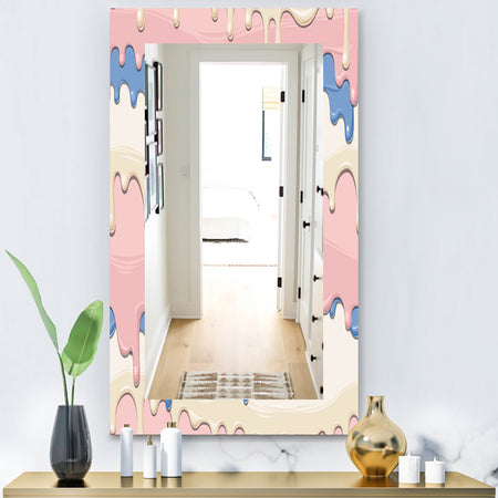 Pink Spheres 10 - Bohemian and Eclectic Mirror - Frameless Modern Wall Mirror