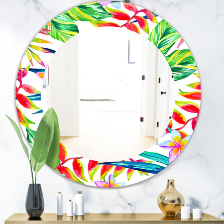 Tropical Mood Bright 12 - Bohemian and Eclectic Mirror - Oval or Round Wall Mirror