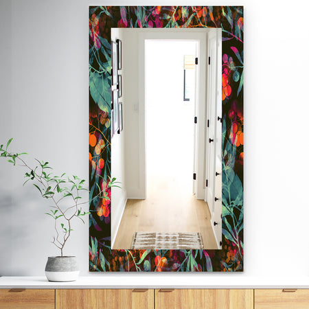 Obsidian Bloom 27 - Traditional Mirror - Wall Mirror