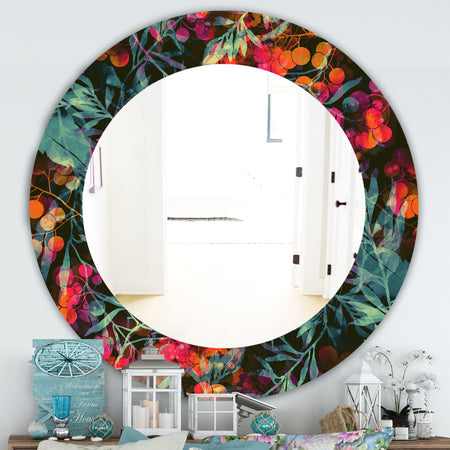 Obsidian Bloom 27 - Traditional Mirror - Oval or Round Wall Mirror