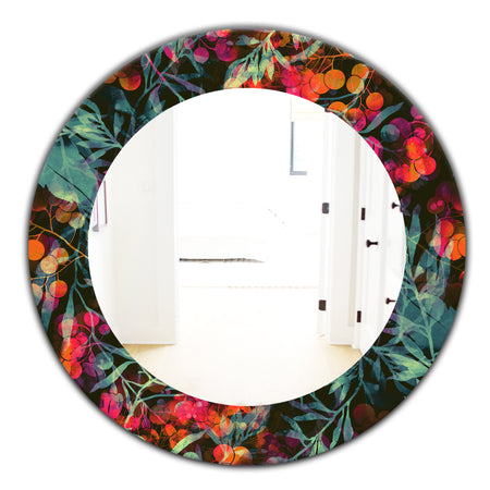 Obsidian Bloom 27 - Traditional Mirror - Oval or Round Wall Mirror