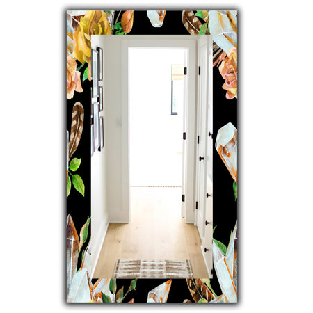 Obsidian Bloom 28 - Traditional Mirror - Wall Mirror