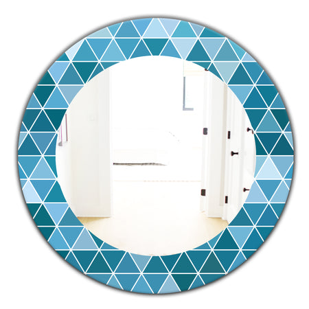 Triangular Colourfields 34 - Modern Mirror - Oval or Round Wall Mirror